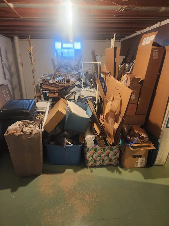 Roll-off dumpster container at job site for Cleanout Dumpster Rental in Irondequoit